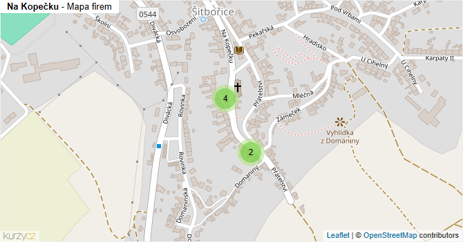 Na Kopečku - mapa firem