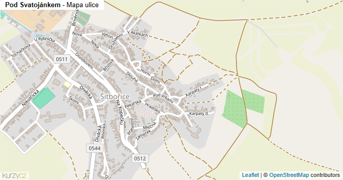 Pod Svatojánkem - mapa ulice