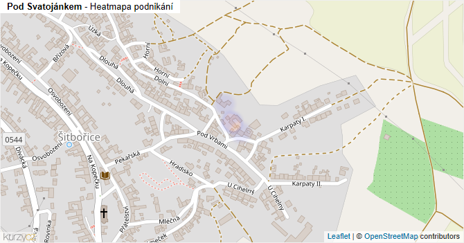 Pod Svatojánkem - mapa podnikání