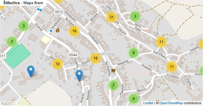 Šitbořice - mapa firem