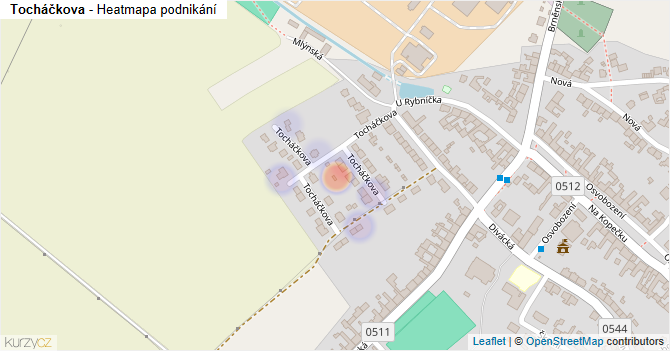 Tocháčkova - mapa podnikání