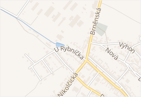 U Rybníčka v obci Šitbořice - mapa ulice