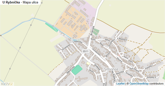 U Rybníčka - mapa ulice