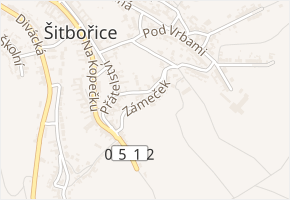 Zámeček v obci Šitbořice - mapa ulice