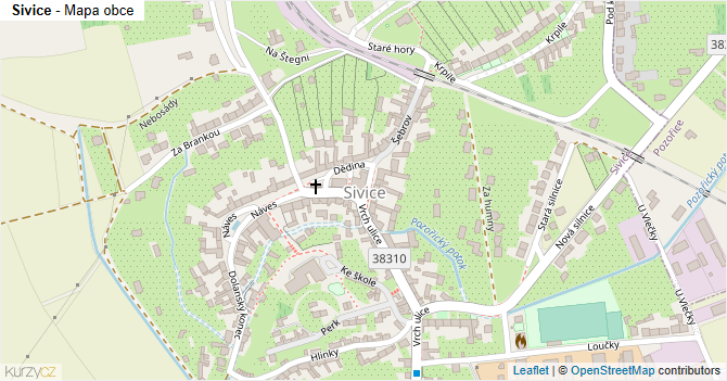 Sivice - mapa obce