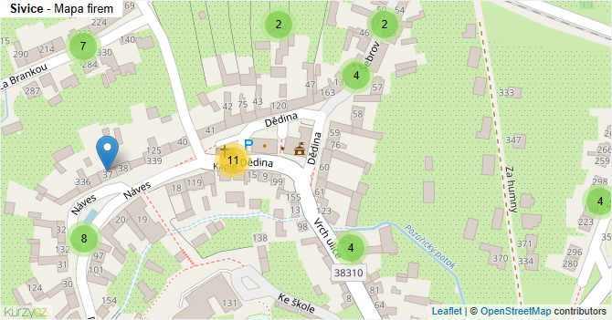 Sivice - mapa firem