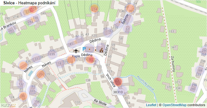 Sivice - mapa podnikání