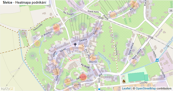 Sivice - mapa podnikání