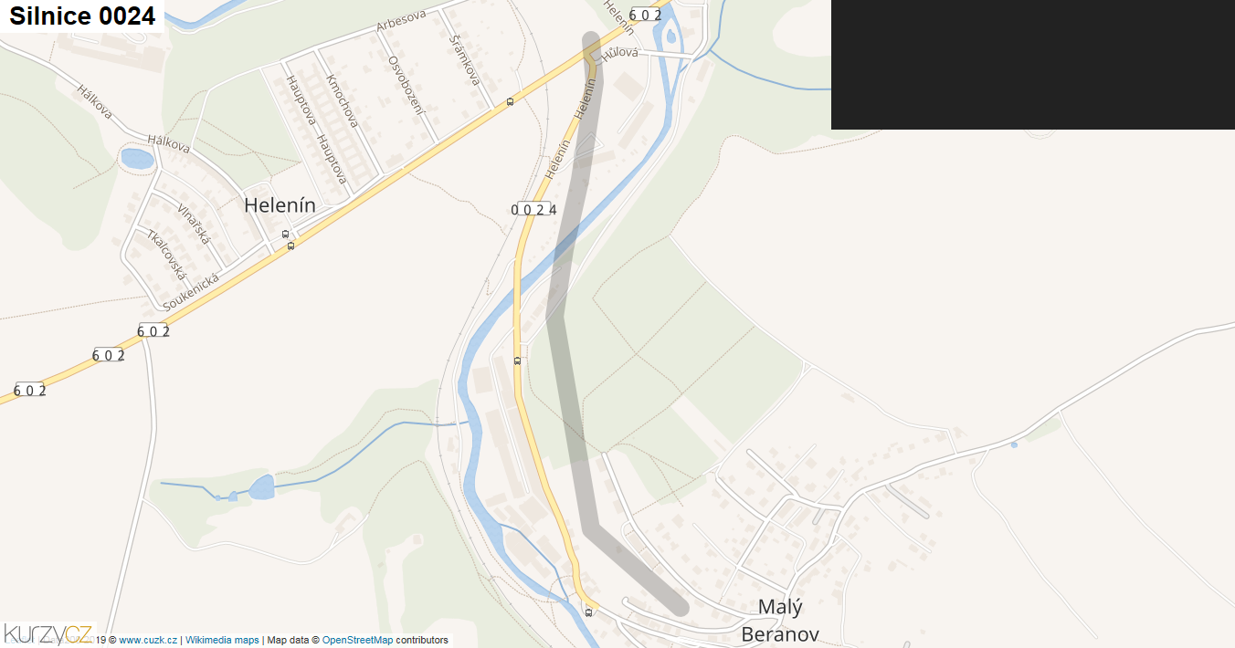 Silnice 0024 - mapa Silnice 0024