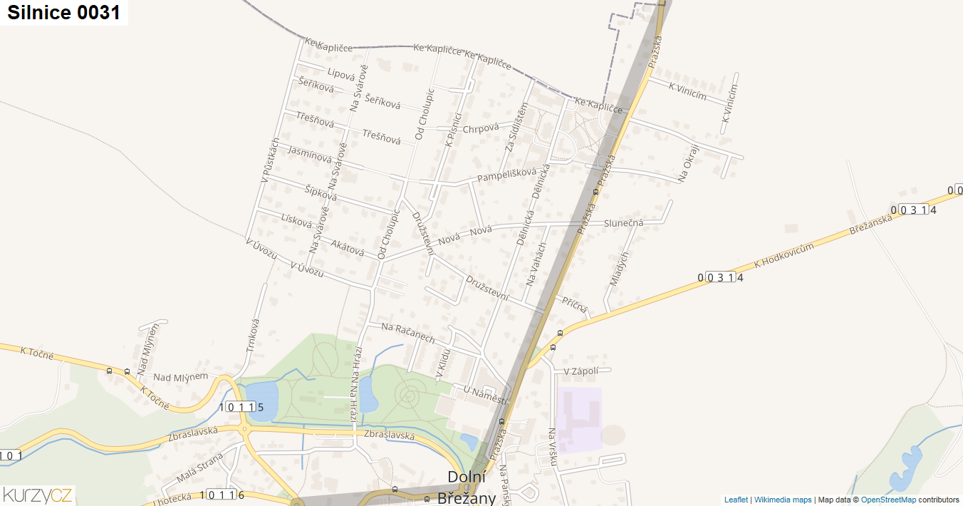 Silnice 0031 - mapa Silnice 0031