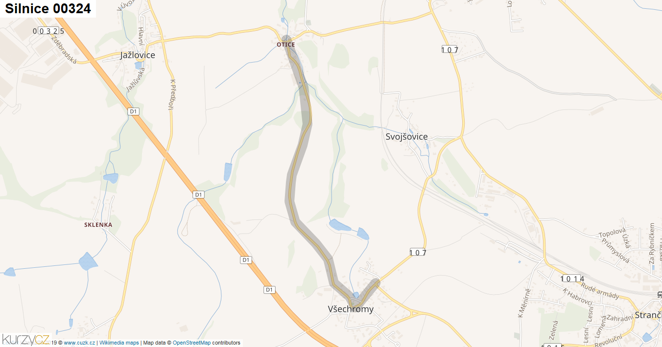Silnice 00324 - mapa Silnice 00324
