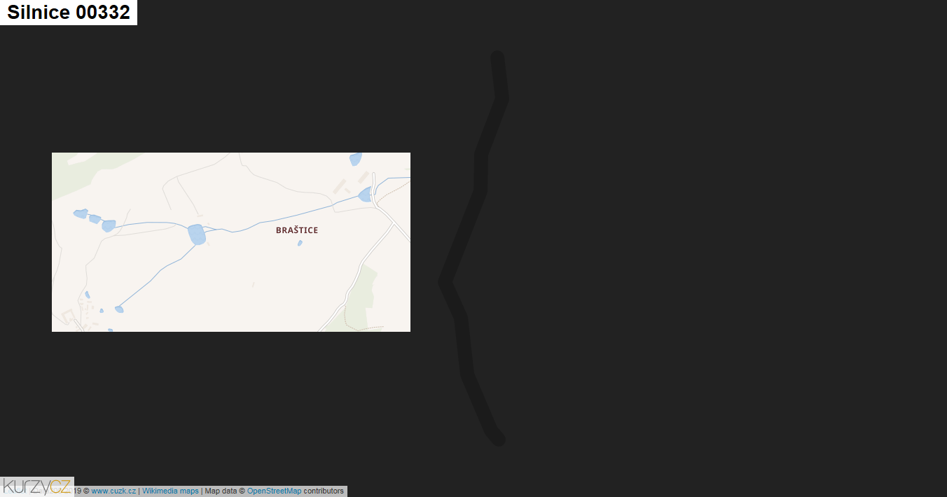 Silnice 00332 - mapa Silnice 00332