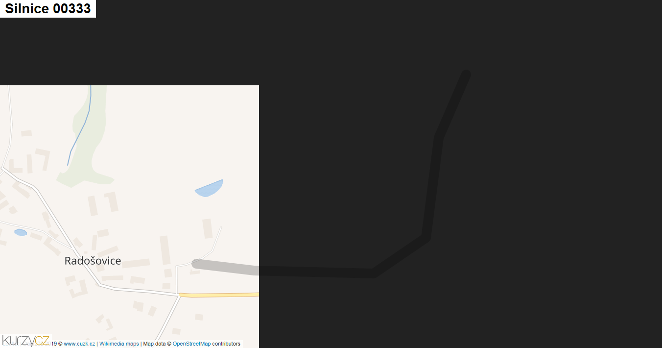 Silnice 00333 - mapa Silnice 00333