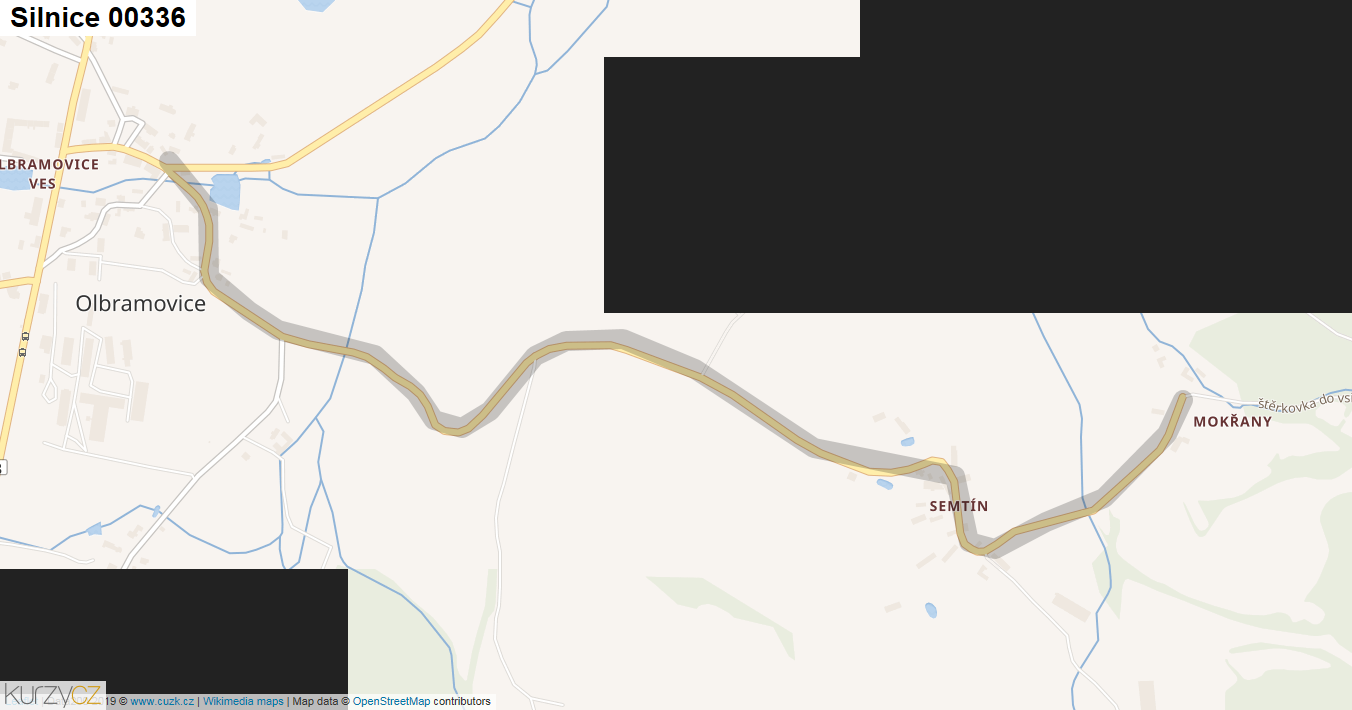 Silnice 00336 - mapa Silnice 00336
