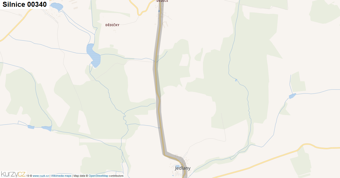 Silnice 00340 - mapa Silnice 00340
