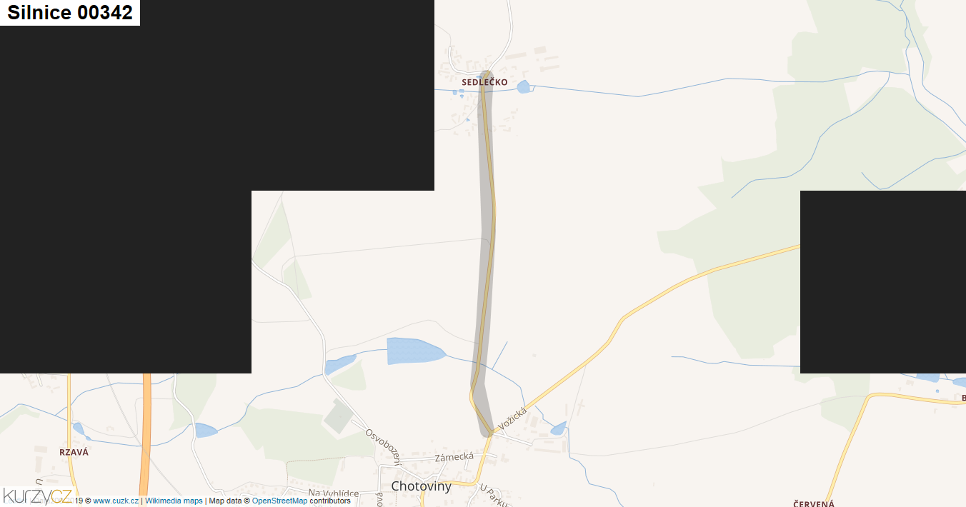 Silnice 00342 - mapa Silnice 00342