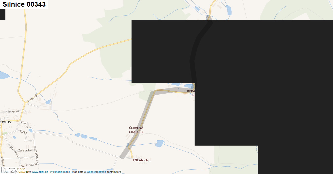 Silnice 00343 - mapa Silnice 00343