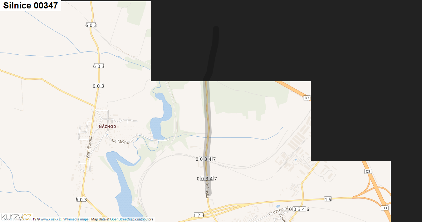 Silnice 00347 - mapa Silnice 00347