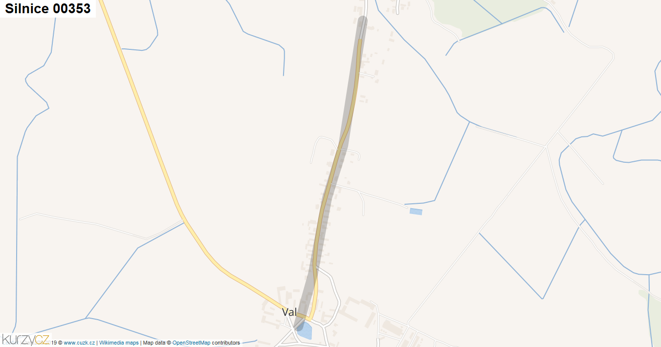 Silnice 00353 - mapa Silnice 00353