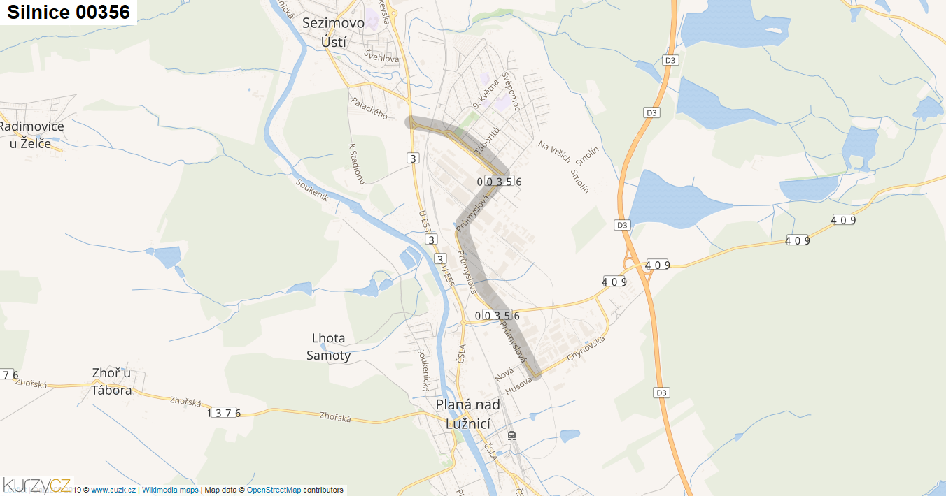 Silnice 00356 - mapa Silnice 00356