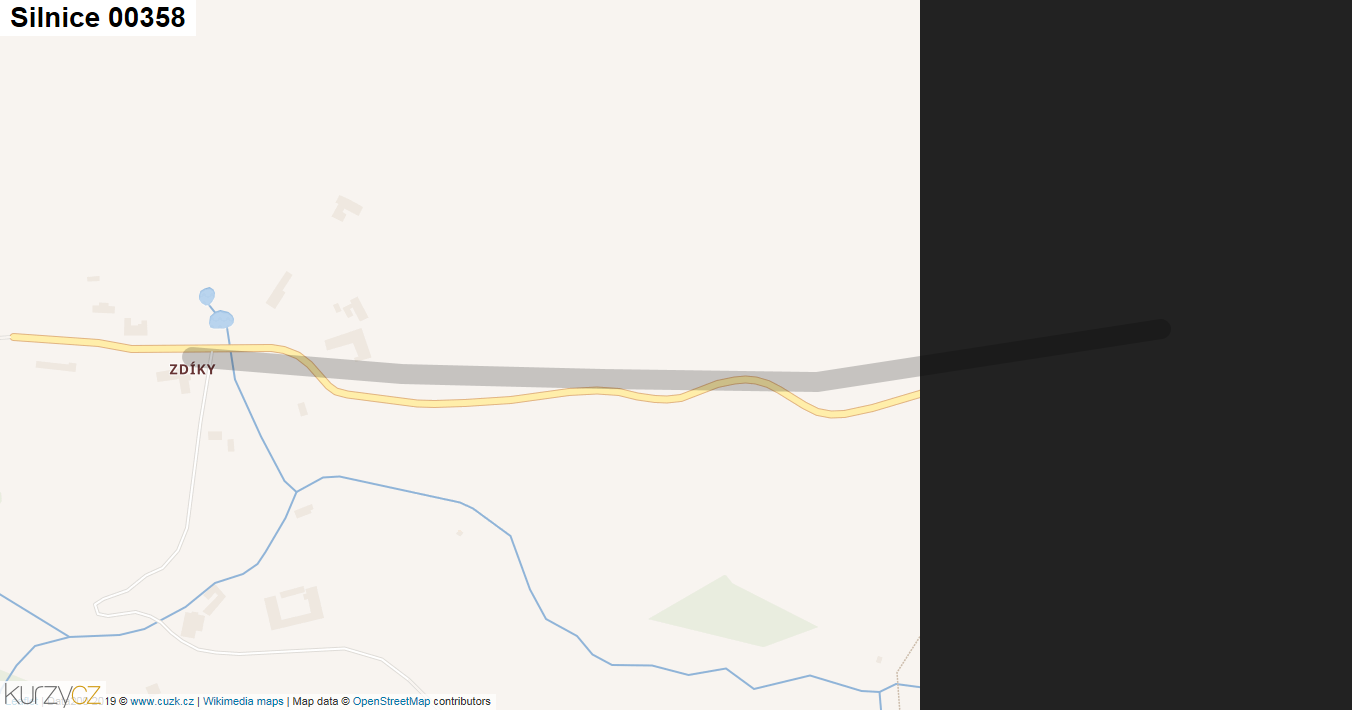 Silnice 00358 - mapa Silnice 00358