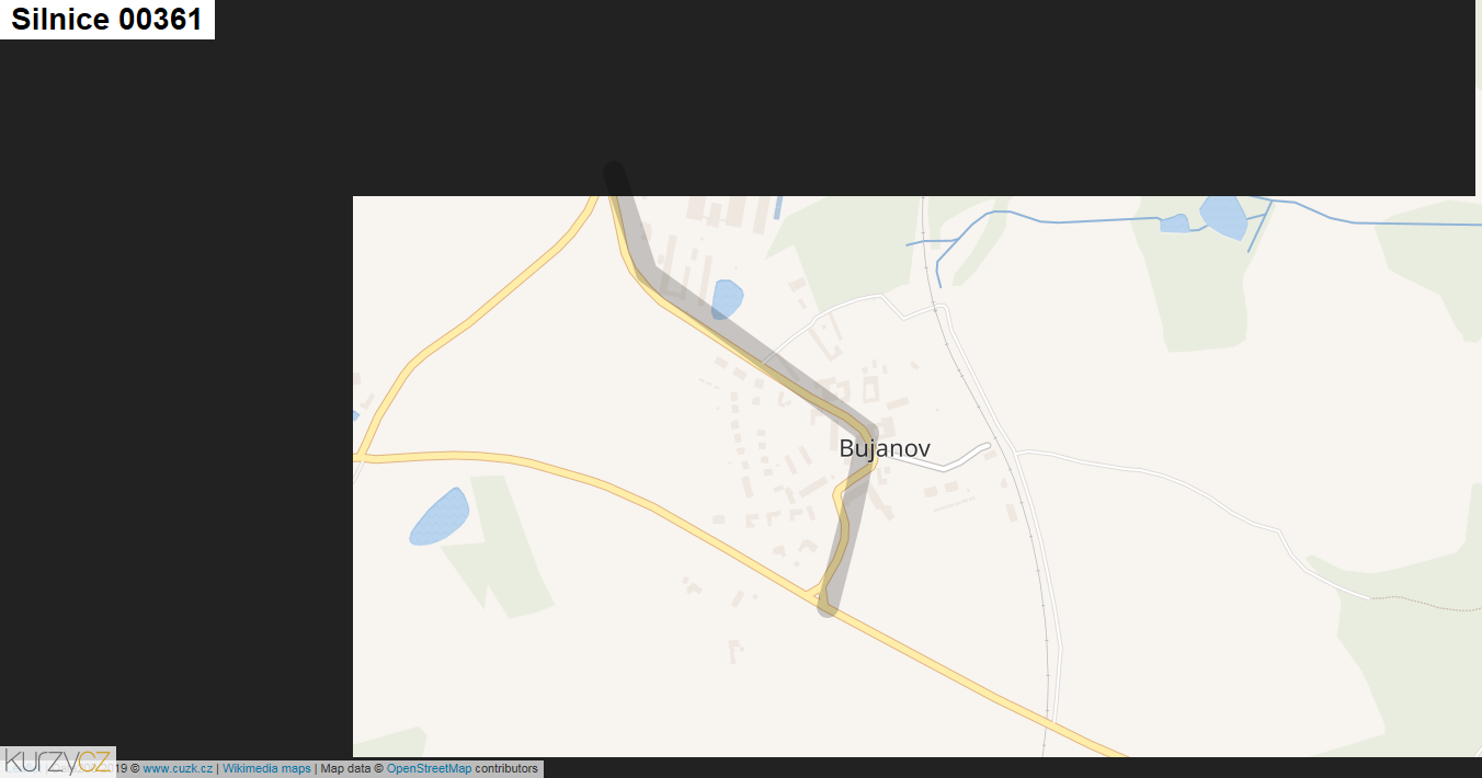 Silnice 00361 - mapa Silnice 00361