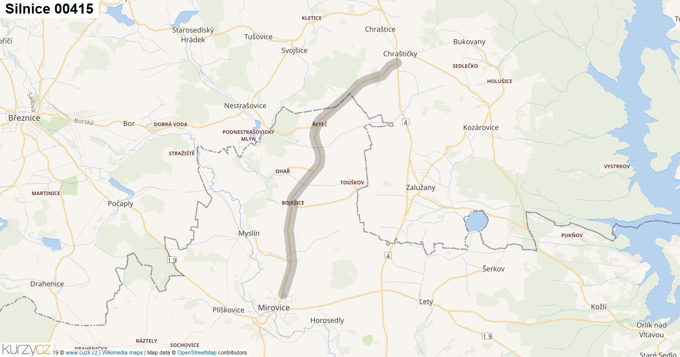 Silnice 00415 - mapa Silnice 00415