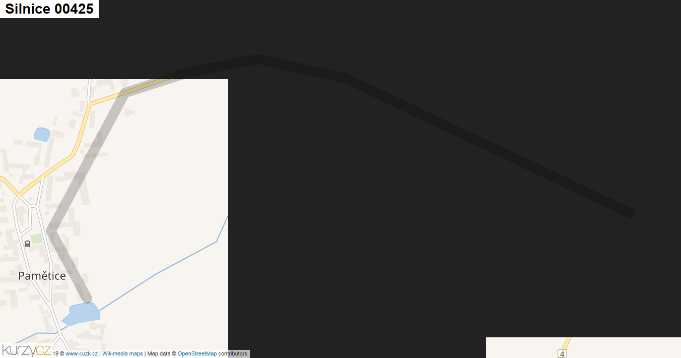 Silnice 00425 - mapa Silnice 00425