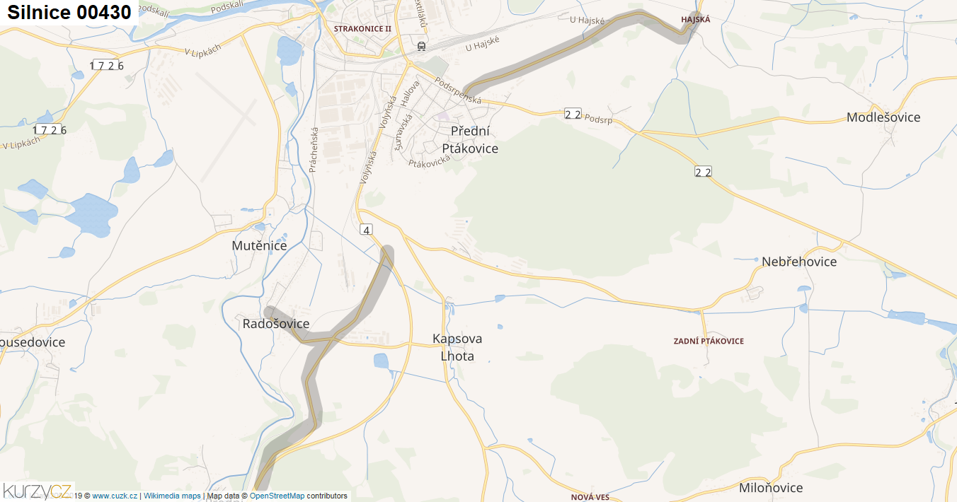 Silnice 00430 - mapa Silnice 00430