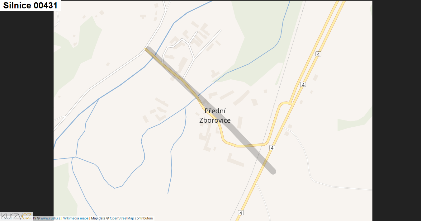 Silnice 00431 - mapa Silnice 00431
