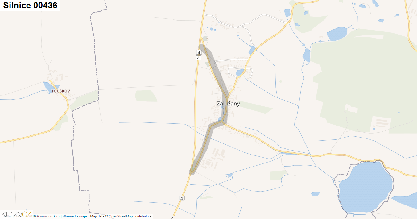 Silnice 00436 - mapa Silnice 00436