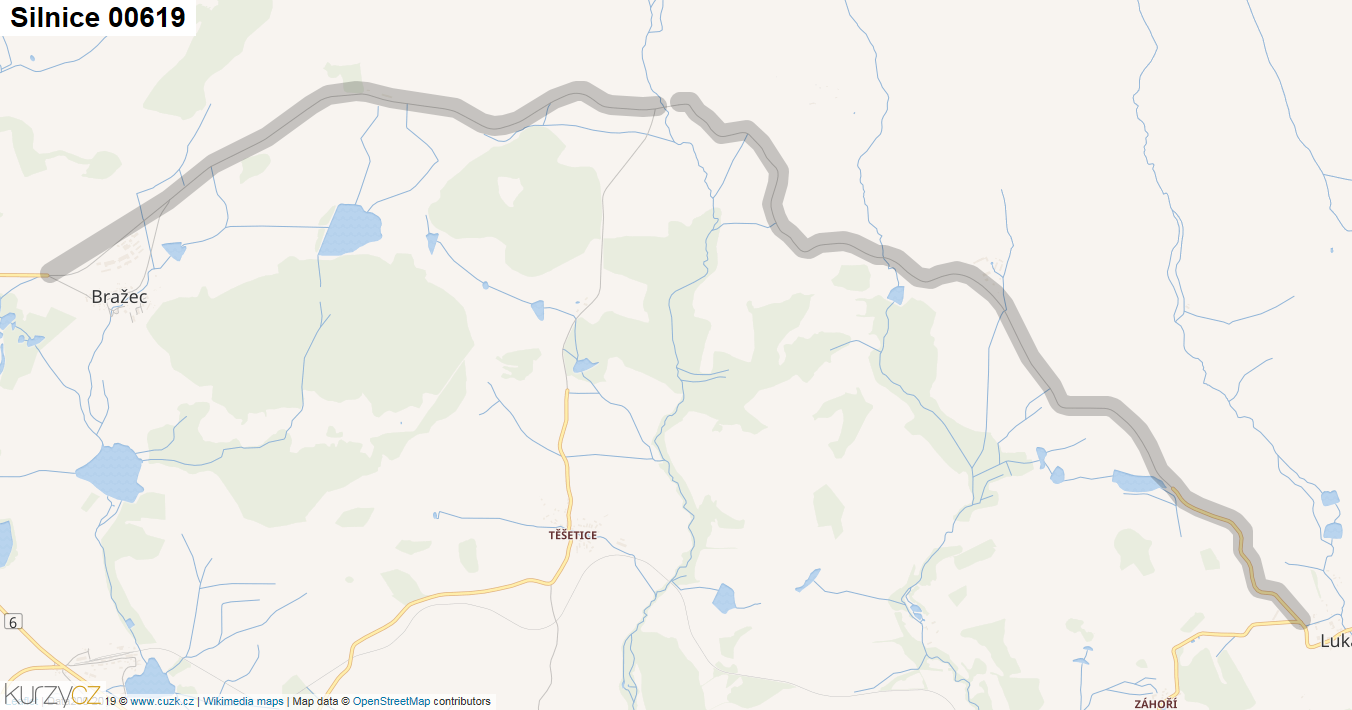 Silnice 00619 - mapa Silnice 00619