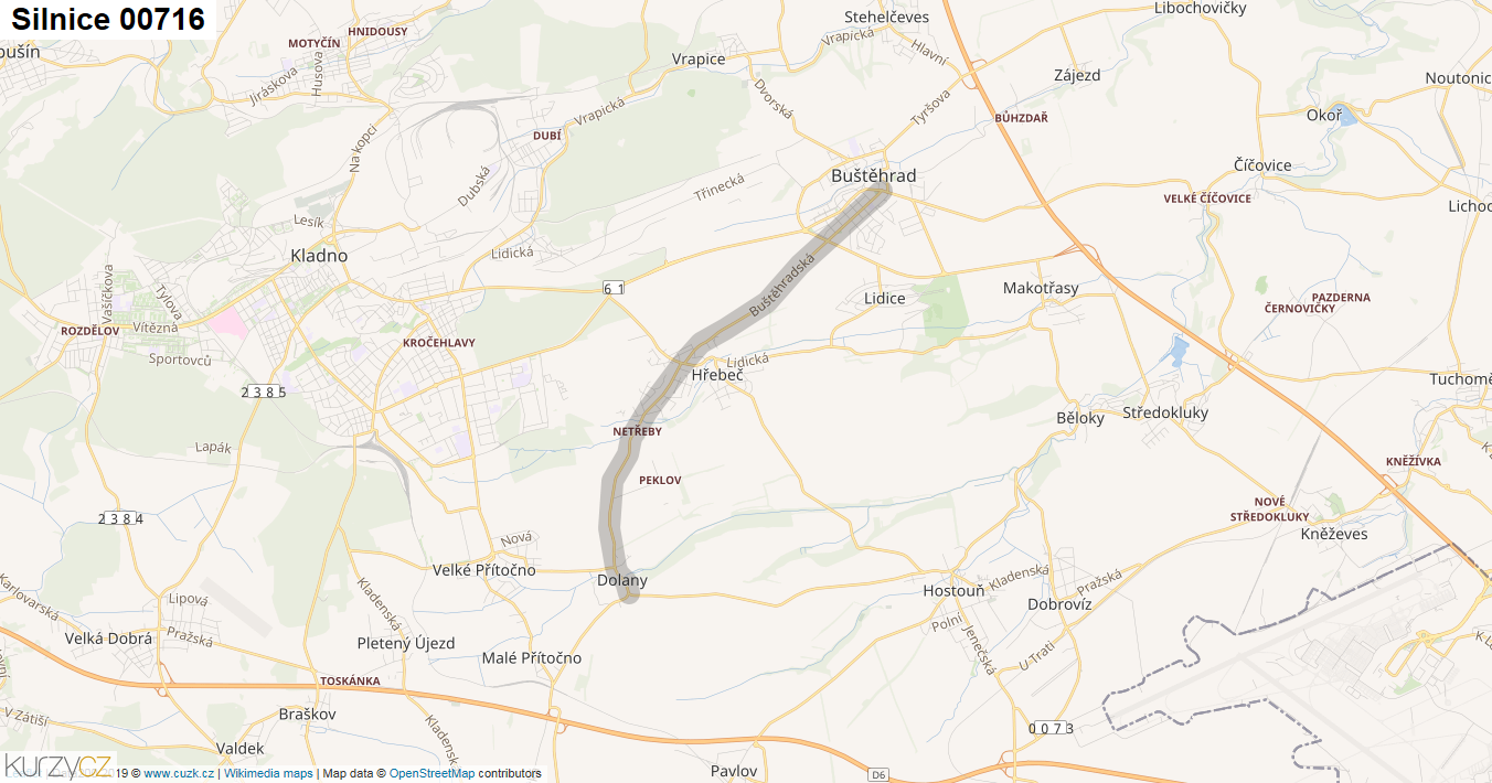 Silnice 00716 - mapa Silnice 00716