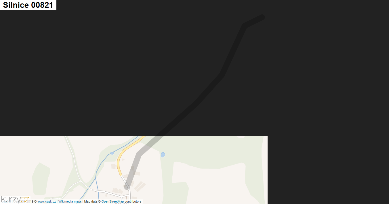 Silnice 00821 - mapa Silnice 00821