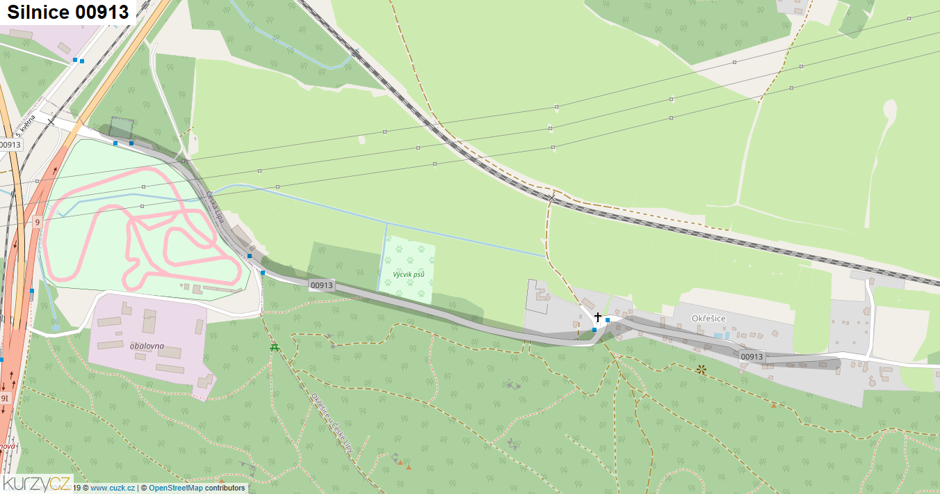Silnice 00913 - mapa Silnice 00913