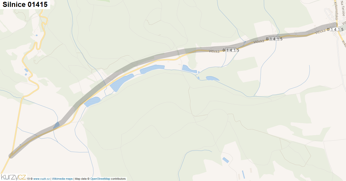 Silnice 01415 - mapa Silnice 01415