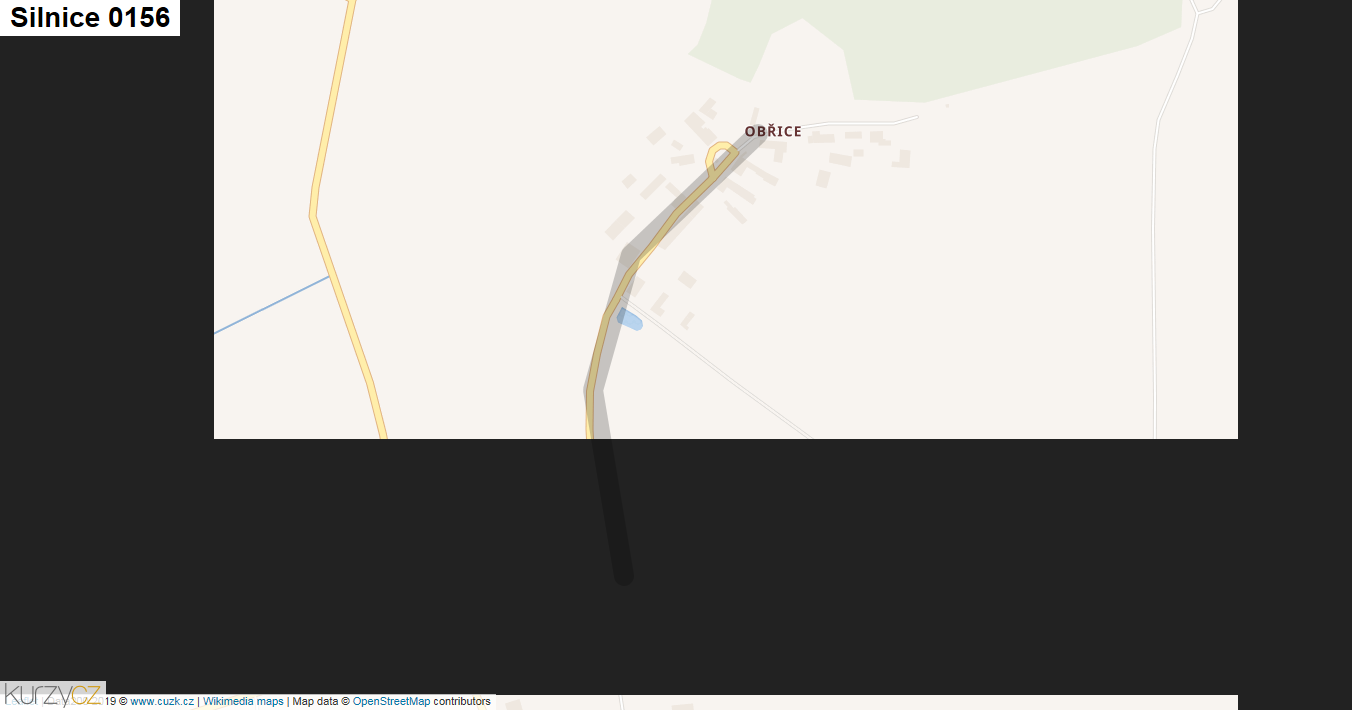 Silnice 0156 - mapa Silnice 0156