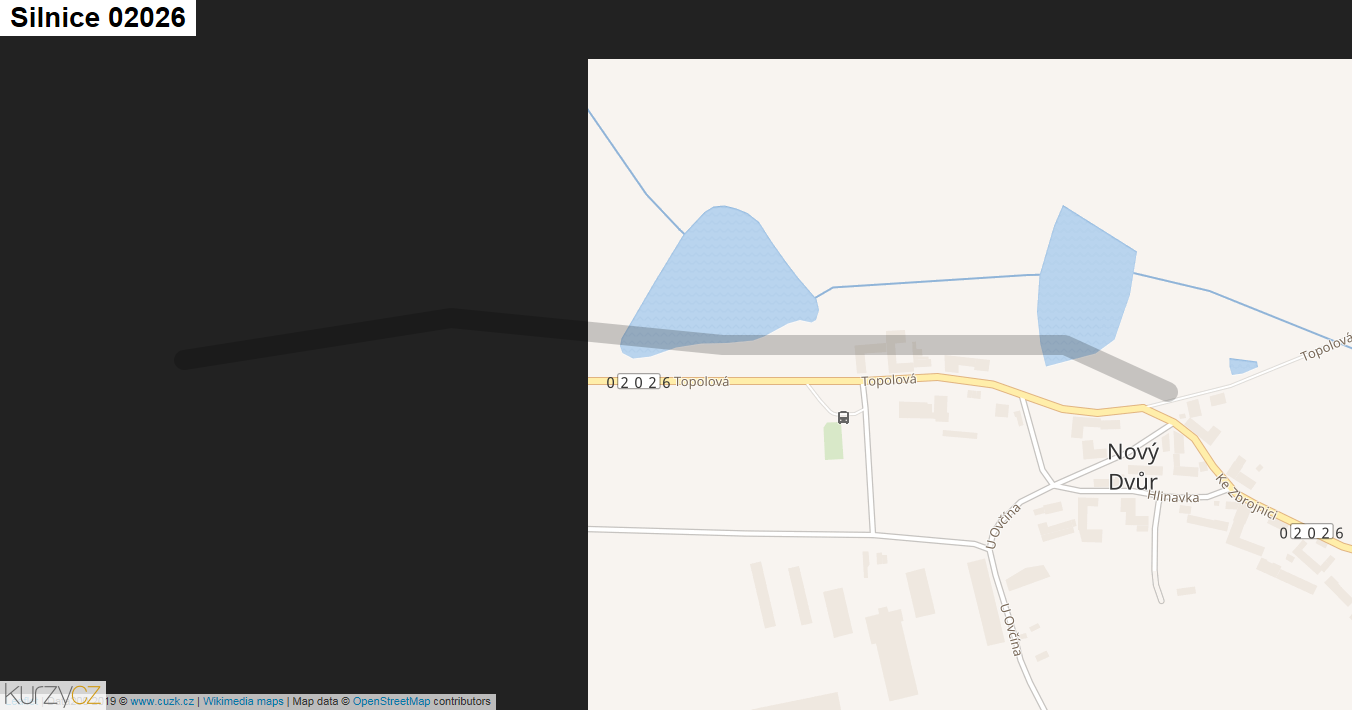 Silnice 02026 - mapa Silnice 02026