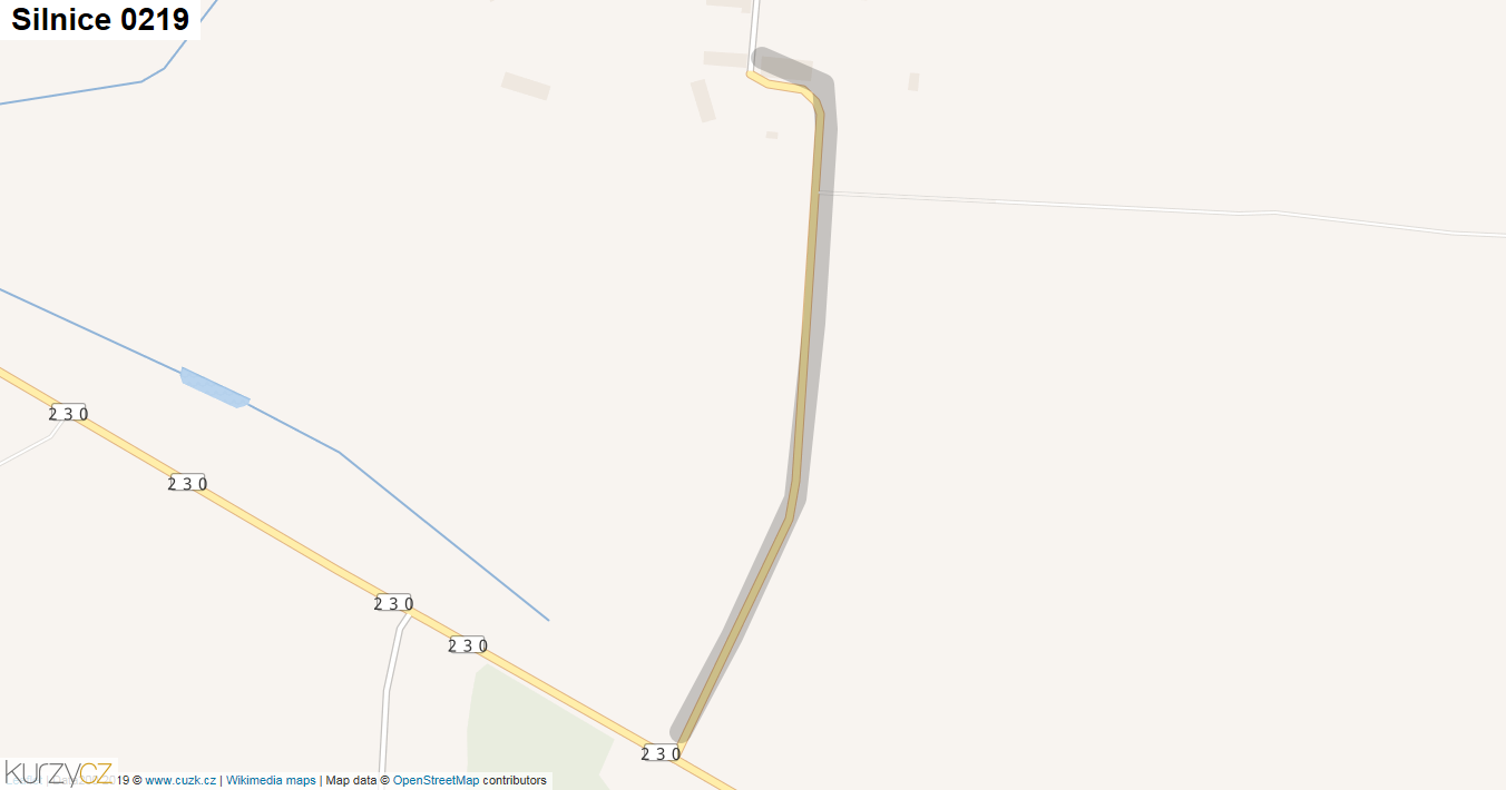 Silnice 0219 - mapa Silnice 0219