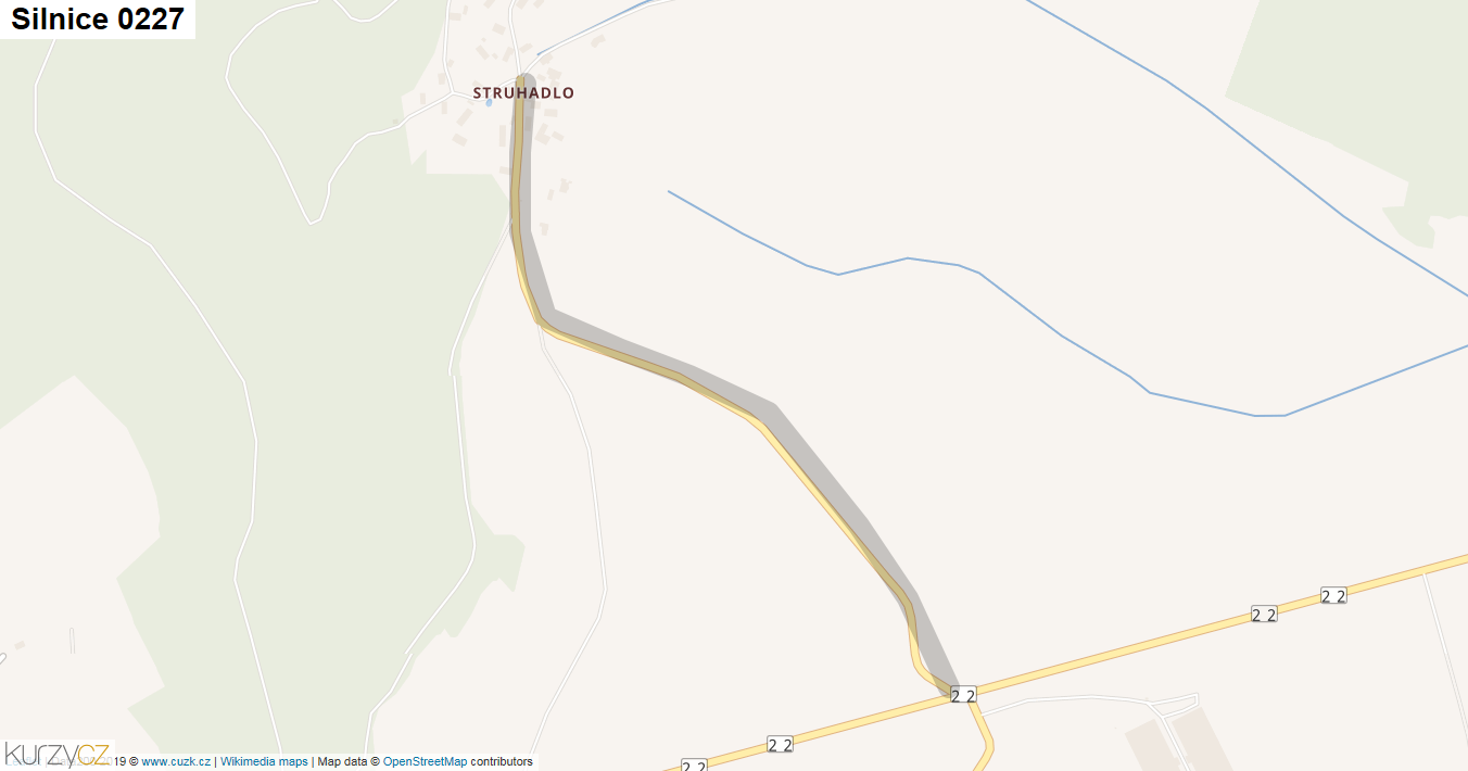 Silnice 0227 - mapa Silnice 0227
