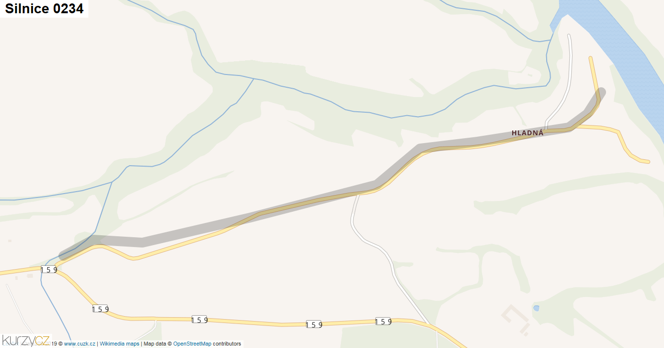 Silnice 0234 - mapa Silnice 0234