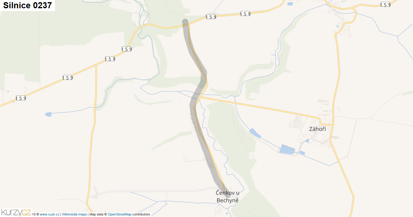 Silnice 0237 - mapa Silnice 0237
