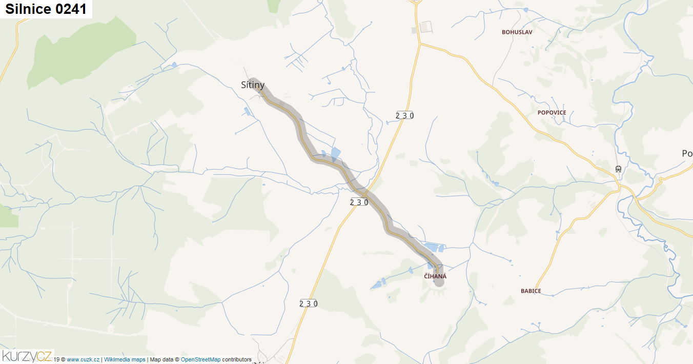 Silnice 0241 - mapa Silnice 0241
