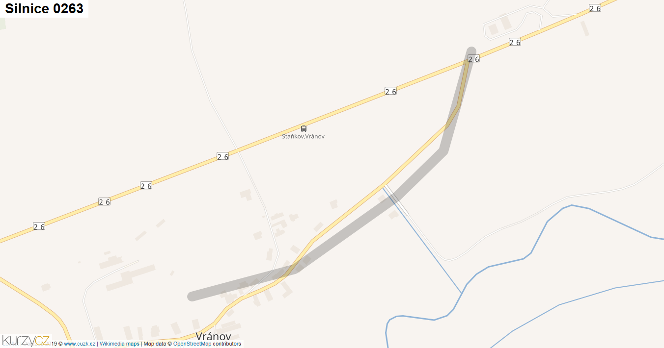 Silnice 0263 - mapa Silnice 0263
