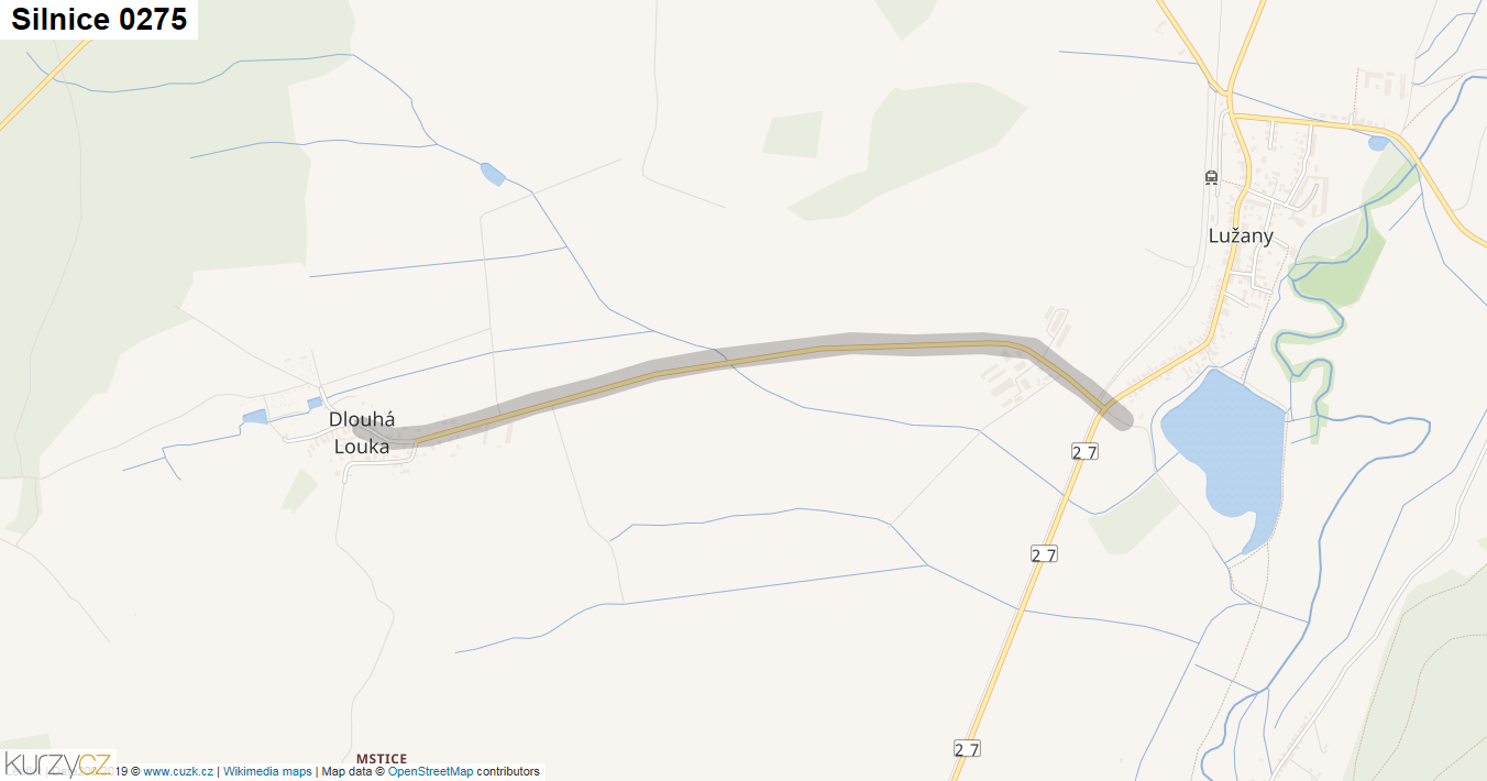 Silnice 0275 - mapa Silnice 0275