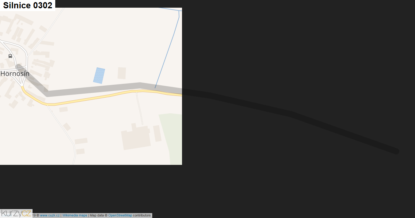 Silnice 0302 - mapa Silnice 0302
