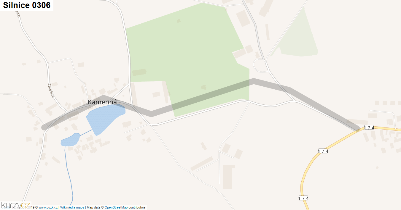 Silnice 0306 - mapa Silnice 0306