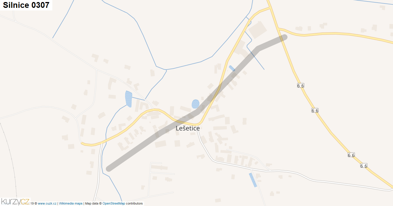Silnice 0307 - mapa Silnice 0307