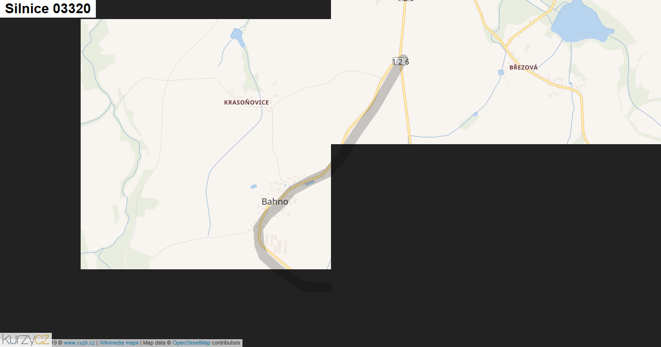 Silnice 03320 - mapa Silnice 03320