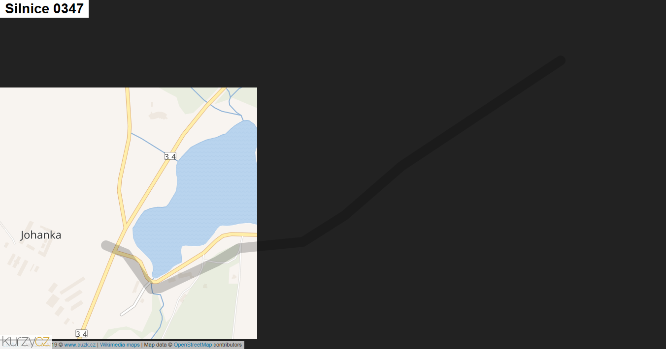 Silnice 0347 - mapa Silnice 0347